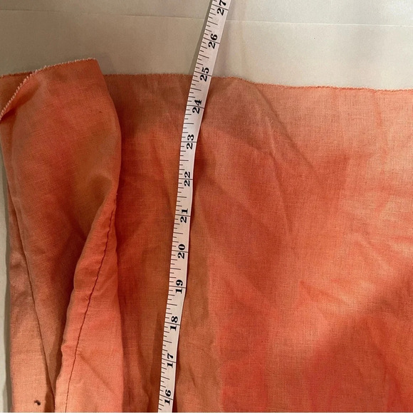 DOWNEAST ~ Peach Peasant Top with Ruffle Details and Puff Sleeves Linen Blend - Picture 9 of 9